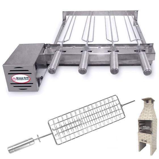 Kit Inox para Churrasqueira Pré Moldadas 55cm Espaço - Único Andar ...