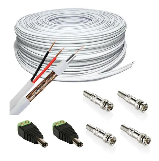 Kit Instalação 2 Câmeras De Segurança Cabo Cftv E Conectores Menor preço em Kit Instalação 2 Câmeras De Segurança Cabo Cftv E Conectores