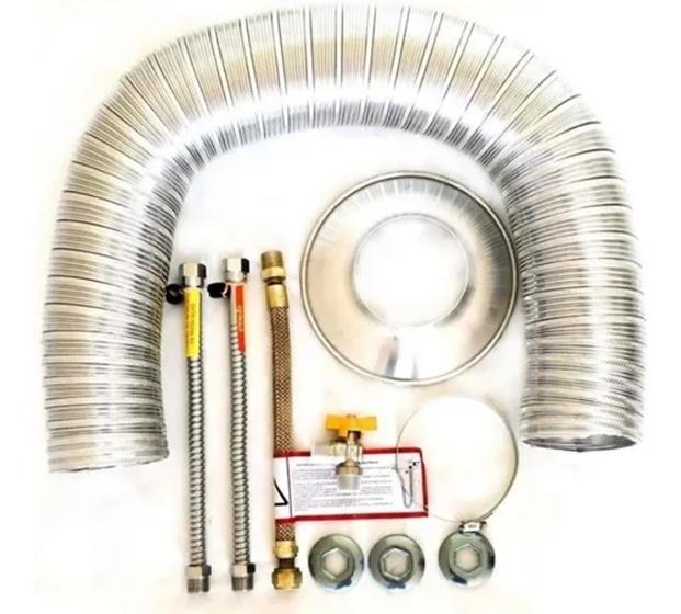 Kit Instalação Aquecedor Completo,flex40cm,duto60mm 1METRO Menor preço em Kit Instalação Aquecedor Completo,flex40cm,duto60mm 1METRO