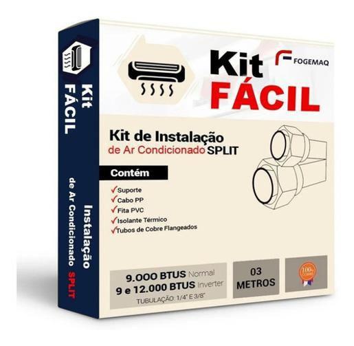 Imagem de Kit Instalação Ar Split Comum9000/12000 Btus Inverter 3 Mts