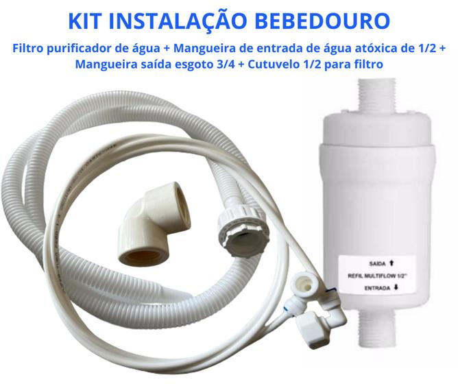 Imagem de Kit Instalação Bebedouros Mangueiras Filtros E Conexão