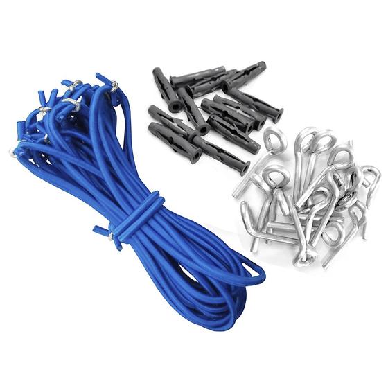 Imagem de Kit Instalação Capa de Piscina Com Extensor Pinos e Buchas 28 Unidades
