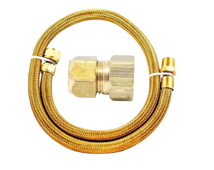 Kit Instalação De Gás Mangueira 2,5 Mt E Adaptador Dako 1/2 Fêmea Fogão Forno Cooktop Moveis