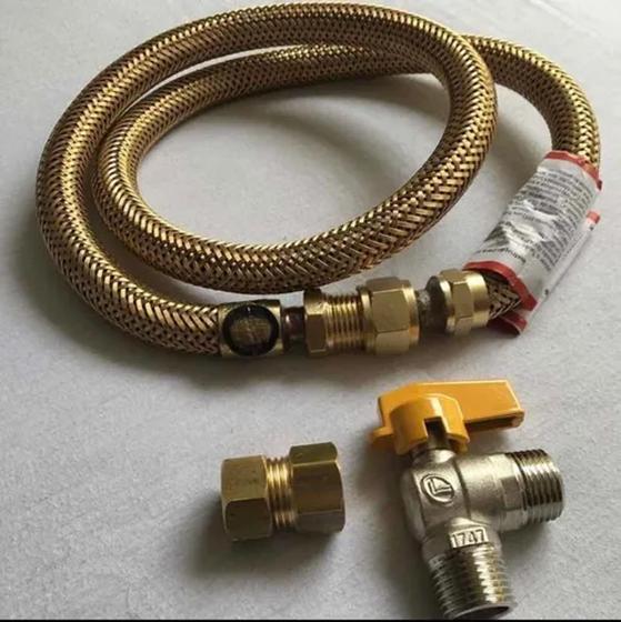 Kit Instalação Fogão Cooktop Gás Encanado Rua 2,5m Haenke Kit