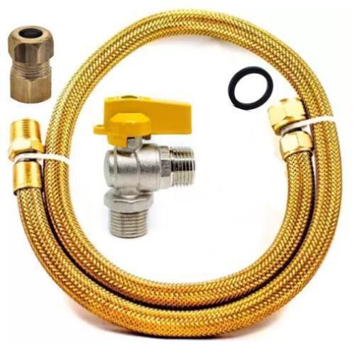 Kit Instalação Fogão Cooktop Gás Encanado Rua Gn 1,5M Hidrogas Kit