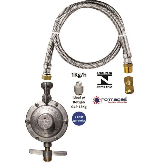 Imagem de kit instalação gás mangueira 3,5 mts rosca 1/2 fogão cooktop