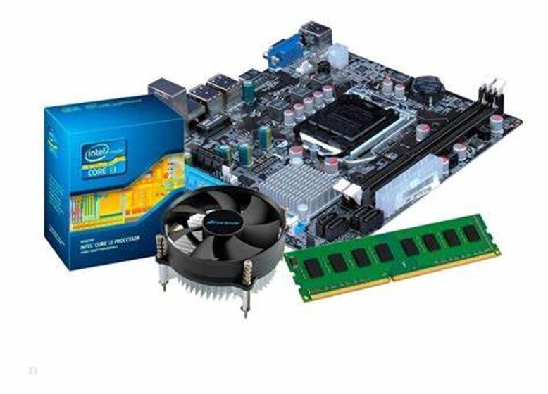 Imagem de Kit Intel Core i3 2100 + Placa H61 Lga 1155 + 4gb DDR3 + Cooler