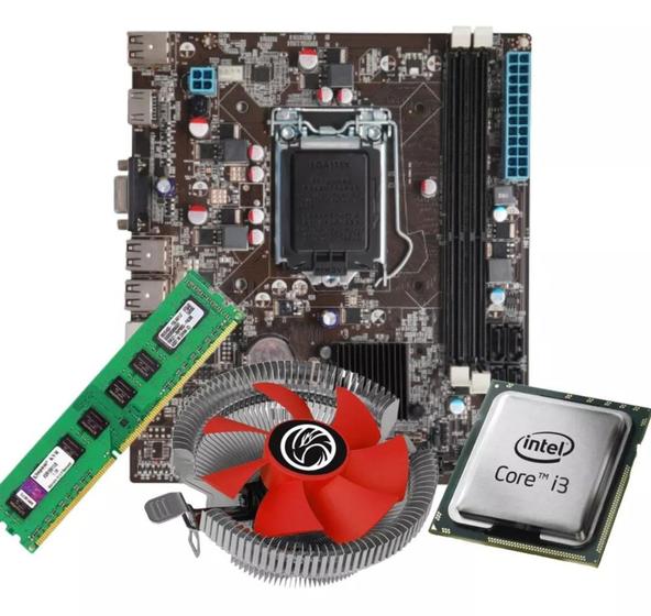 Imagem de Kit INTEL Lga 1155 Processador Core i3+ 8Gb DDR3+ Placa mãe e Cooler