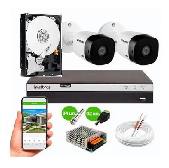 Imagem de Kit Intelbras 2 Cam 1220b Fullhd Dvr 4 Mhdx 3104 Fullhd C Hd