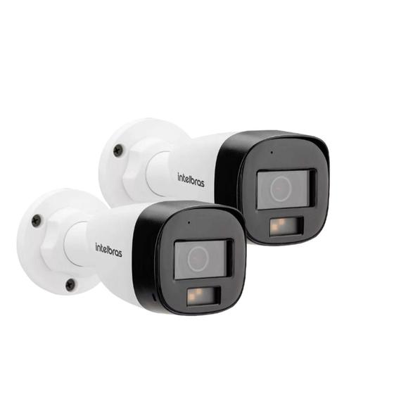 Imagem de Kit Intelbras 2 Câmeras de Segurança 3220 B Multi-hd Vhd Full Color Com Microfone e Áudio 20m Branca