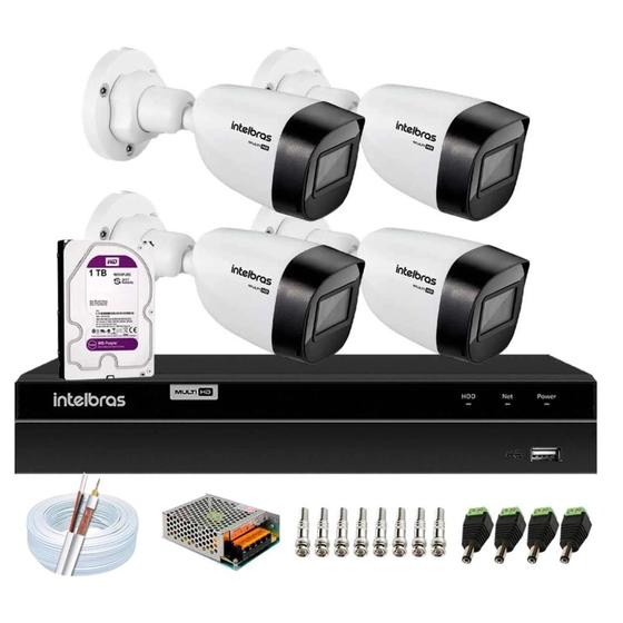 Imagem de Kit Intelbras 4 Câmeras 1120 B G6 E dvr mhdx 1004 c/hd wd Purple 1TB