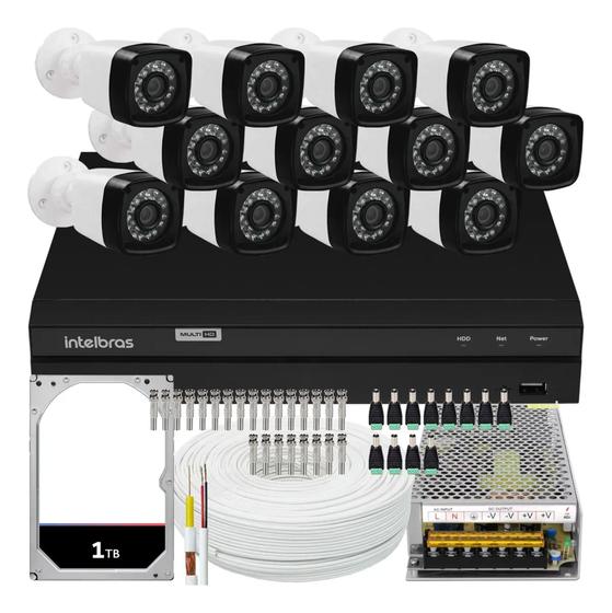 Kit Intelbras Full Hd 12 Cameras Segurança Ahd Dvr 1116 16ch Menor preço em Kit Intelbras Full Hd 12 Cameras Segurança Ahd Dvr 1116 16ch