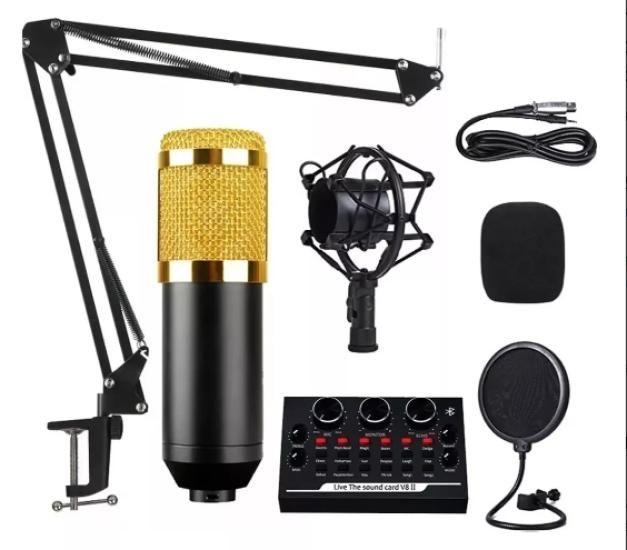 Imagem de Kit Interface Mesa V8 + Microfone Bm800 Com Braço Articulado