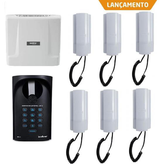 Kit Interfonia Condominial Digital Completo Intelbras Comunic 6 Pontos c/ Porteiro Eletrônico Menor preço em Kit Interfonia Condominial Digital Completo Intelbras Comunic 6 Pontos c/ Porteiro Eletrônico