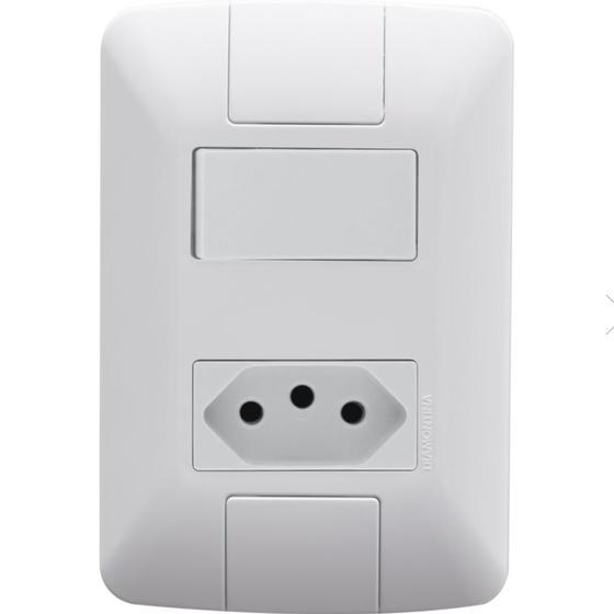 Imagem de Kit Interruptor 6A Com Tomada 4x2 2P+T 10A 250V Aria Tramontina