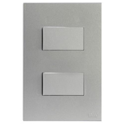 Imagem de Kit Interruptor Duplo Simples 4X2 - - Brs12033-2Pr