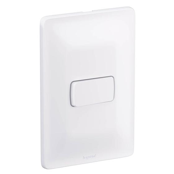 Imagem de Kit Interruptor Paralelo com Placa e Suporte 4x2 Branco Legrand Zeffia