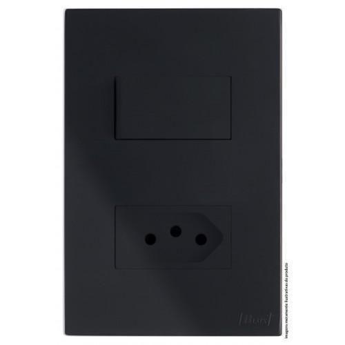 Imagem de Kit Interruptor Simples + Tomada 20A 4X2 Brs12217-3Bk