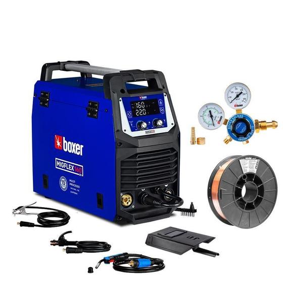 Imagem de Kit Inversora Solda Multiprocesso Boxer Migflex 160Bv Bivolt