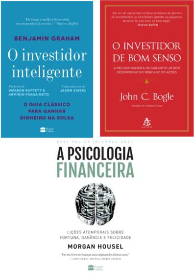 Imagem de Kit Investidor Inteligente Psicologia Financeira Investidor de Bom Senso