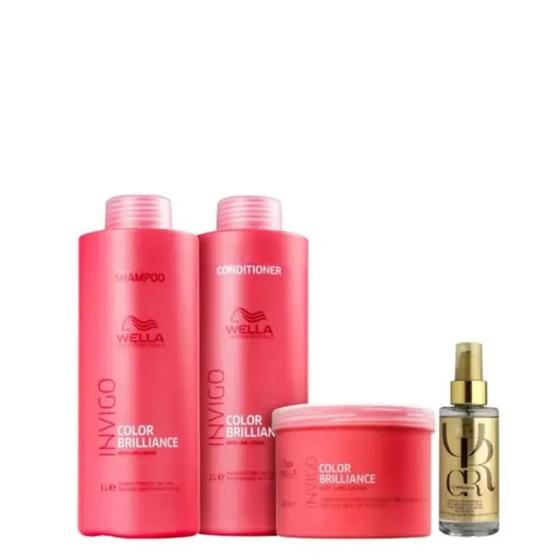 Imagem de Kit invigo color brilliance + oil reflections 4 produtos - wella