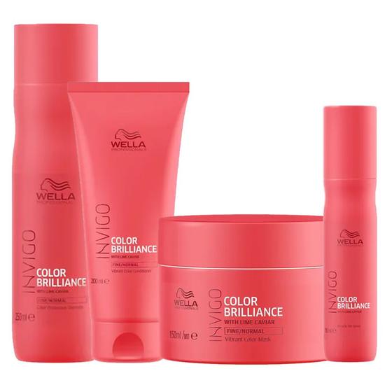 Imagem de Kit Invigo Color Brilliance Wella - Shampooo + Condicionador + Máscara + Leave-in