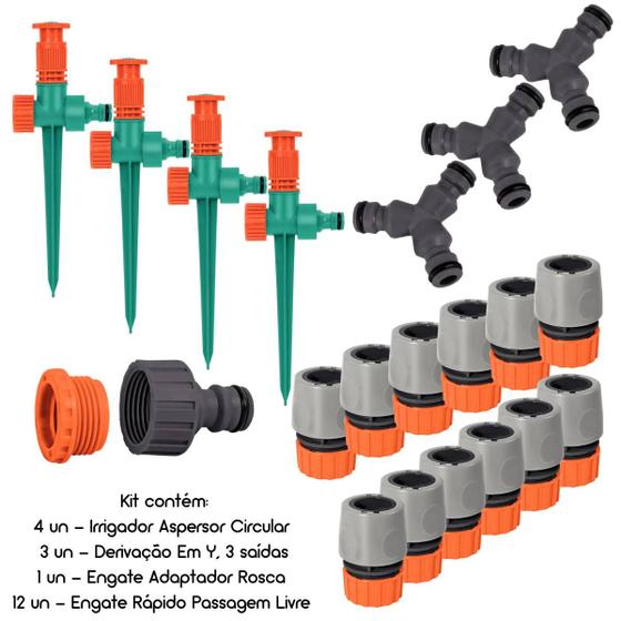 Imagem de Kit Irrigação Circular 4 Pontos Engate Rápido TRAMONTINA