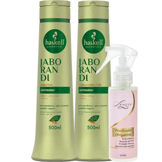 Imagem de Kit Jaborandi Shampoo + Cond 500ml + Finalizador Obrigatório Lourre 120ml