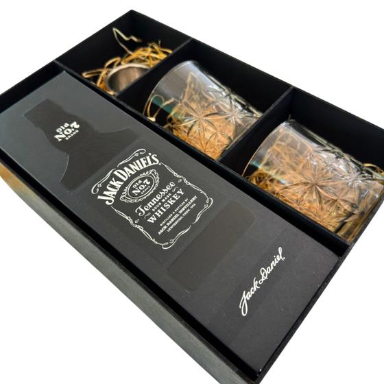 Imagem de Kit Jack Daniels Nº7 1 Litro + Copos + Dosador Para Presente
