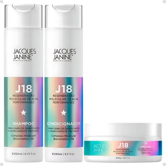 Imagem de Kit Jacques Janine J18: Shampoo, Condicionador E Máscara 80G