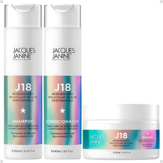 Imagem de Kit Jacques Janine J18: Shampoo, Condicionador E Máscara