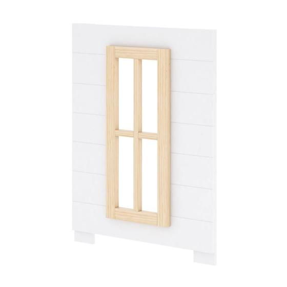 Imagem de Kit Janela para Beliche com Escada Lateral Garden Casatema Branco/Natural