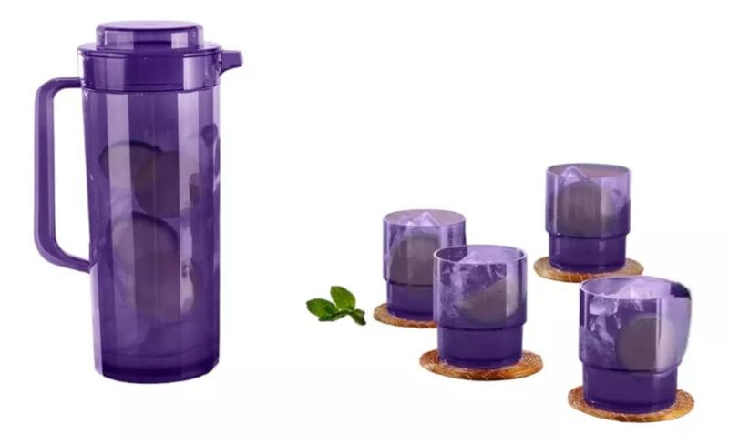 Imagem de Kit Jarra + 4 Copos Policarbonato - Tupperware