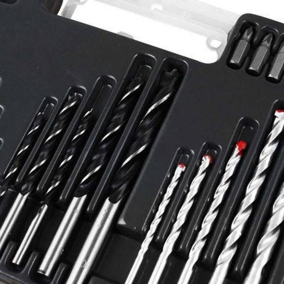 Kit jogo 300 peças de brocas bits pontas para furadeira parafusadeira kit de furar e fixar completo Menor preço em Kit jogo 300 peças de brocas bits pontas para furadeira parafusadeira kit de furar e fixar completo