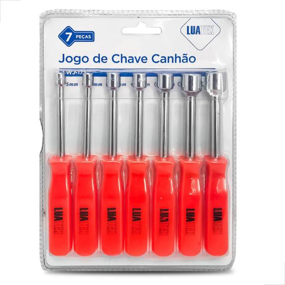 Imagem de Kit Jogo 7 Chaves Canhão Profissional Resistente 5-12mm