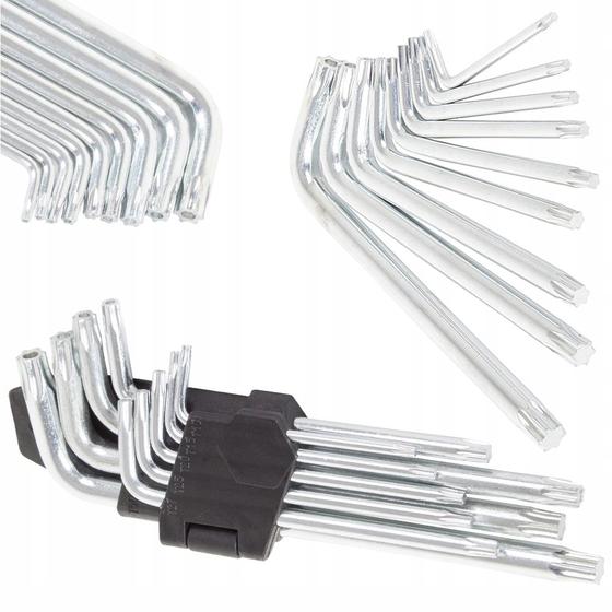 Kit Jogo 9 Peças Jogo Chaves Torx Profissional Longa Tipo L Menor preço em Kit Jogo 9 Peças Jogo Chaves Torx Profissional Longa Tipo L