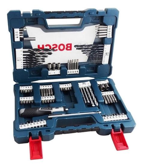 Imagem de Kit Jogo Acessórios Brocas Bits V-line 91 Pcs Maleta Bosch