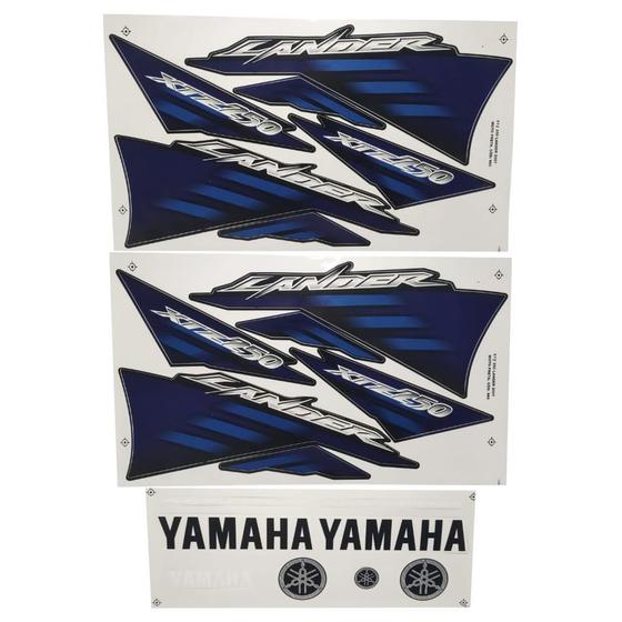 Imagem de Kit Jogo Adesivo Faixa Yamaha  Xtz 250 2007 Preto