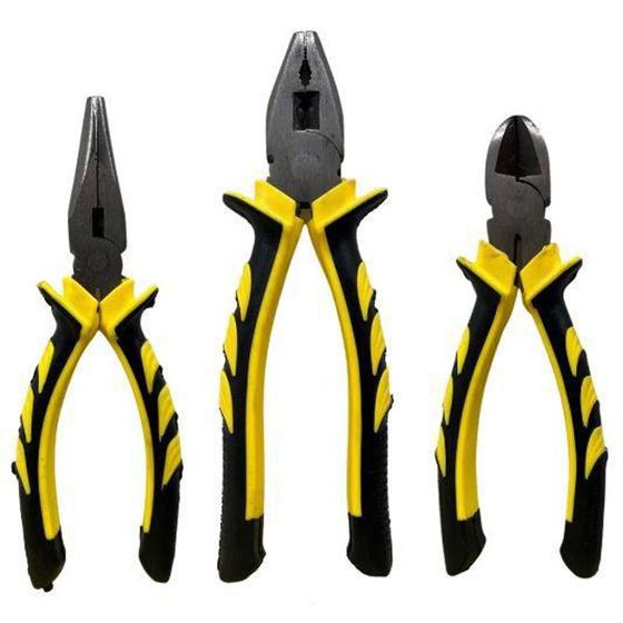 Kit Jogo Alicate Profissional Universal 8" Corte 6" Bico 6" Todos com Cabo Emborrachado - STARTTOOLS Menor preço em Kit Jogo Alicate Profissional Universal 8" Corte 6" Bico 6" Todos com Cabo Emborrachado - STARTTOOLS