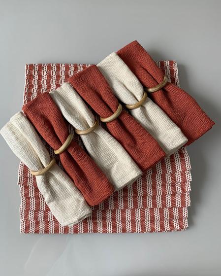 Imagem de Kit Jogo Americano 6 Lugares Diversas Cores Mesa Posta Premium 100% Algodão