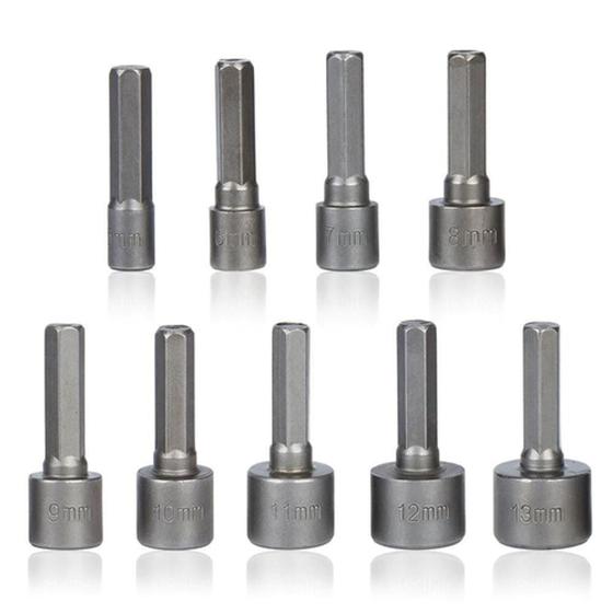 Kit Jogo Bits Pito Soquete Canhão Parafusadeira - 9 Peças - 5-13mm - Idea Menor preço em Kit Jogo Bits Pito Soquete Canhão Parafusadeira - 9 Peças - 5-13mm - Idea