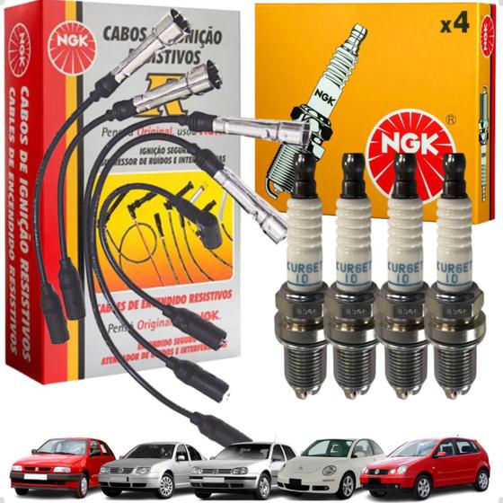 Kit Jogo Cabos E Velas de Ignição Original Vw Ibiza Golf Polo 1.6 2.0 8v Menor preço em Kit Jogo Cabos E Velas de Ignição Original Vw Ibiza Golf Polo 1.6 2.0 8v