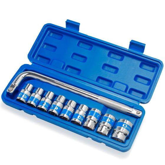 Imagem de Kit Jogo De Chave Soquete Sextevado Em L Profissional Aço 10 Peças