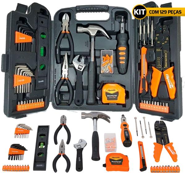 Kit Jogo De Ferramentas 129 Peças C/ Maleta Sparta Menor preço em Kit Jogo De Ferramentas 129 Peças C/ Maleta Sparta