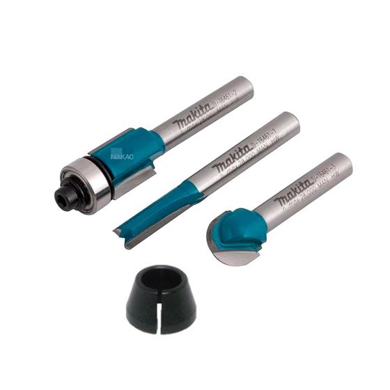 Kit Jogo de Fresas para Tupia D-16461 e Pinça de 1/4 Pol 763608-8 Makita Menor preço em Kit Jogo de Fresas para Tupia D-16461 e Pinça de 1/4 Pol 763608-8 Makita