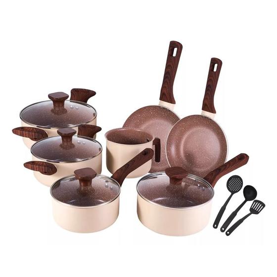 Kit Jogo de Panelas com Revestimento Cerâmico 10 Peças Indução Mimo Style Menor preço em Kit Jogo de Panelas com Revestimento Cerâmico 10 Peças Indução Mimo Style