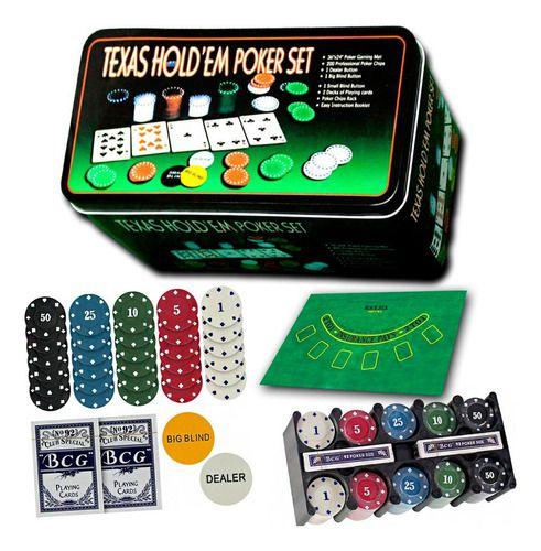 Imagem de Kit Jogo De Poker 200 Fichas Numerada Texas Baralho Original