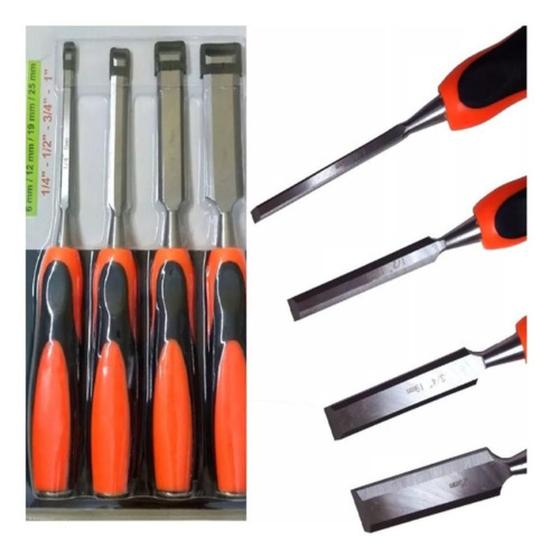 Kit jogo formao 4 pecas 6 a 25mm para entalhar madeira ferramenta ...