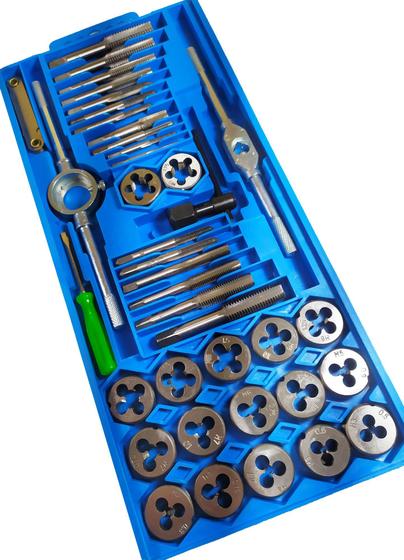 Imagem de Kit Jogo Macho E Tarracha Cossinete Profissional 40 Peças