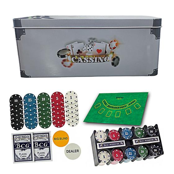 Kit Jogo Poker 200 Fichas Numeradas Texas Original Com Lata Menor preço em Kit Jogo Poker 200 Fichas Numeradas Texas Original Com Lata